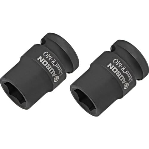 Uxcell 2 Pcs 1/2-Inch Drive by 14mm Shallow Impact Socket, Cr-Mo, 6-Point, Metric