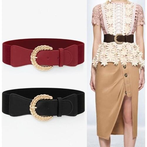 Fine Designer Women Elastic Band Belts High Quality Black Collect Waist Belt Dress Coat Sweater Fashion Collocation Waist Belts