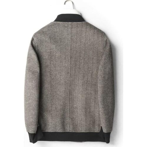 Winter Double Sided Autumn Coat Warm Real Wool Baseball Jacket 2020 Top Qulality Abrigo Hombre D-05-2262 MF645