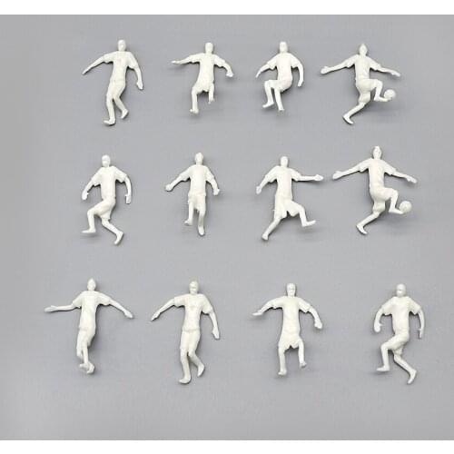 1/50/75 Scale Model Miniature Football People Sport Soccer Figure For Landscape Train Building Sand Table Layout Plastic Diorama