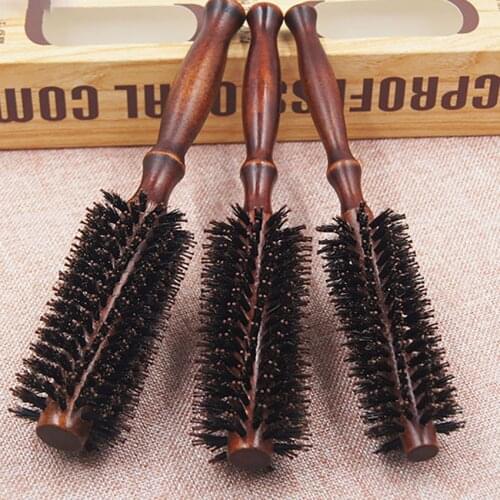 1Pc 23cm Anti-static Bristle Comb Wooden Handle Nylon Styling Comb Makeup Hairdressing Hairbrush Combs Hair DIY Styling Tools