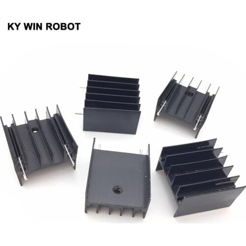 5 pcs Free Shipping Aluminium TO-220 Heatsink TO 220 Heat Sink Transistor Radiator TO220 Cooler Cooling 25*23*16MM With 2Pin