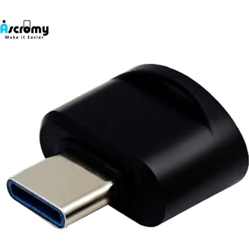 Ascromy Type C OTG Adapter For Huawei P20 Pro Mate 20 Lite Xiaomi Redmi Note 7 Samsung S9 S8 Plus Oneplus 6 6T USB C Phone TypeC