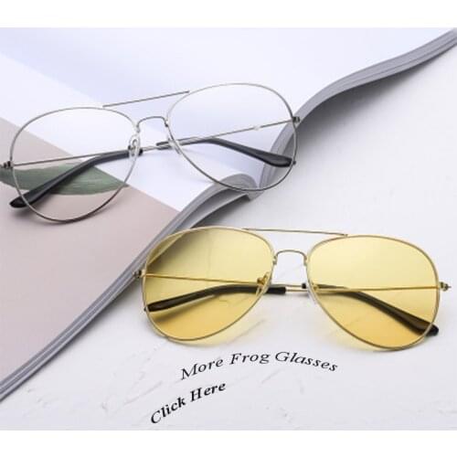 Promotion Night Driving Metal Frog Sunglasses Optical Reading Frame Women Men Cheap Glasses