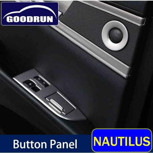 Car Rising Window Panel for Lincoln NAUTILUS Car Door Handle Panel Window Rise Switch Button Cover Trim Auto Accessories