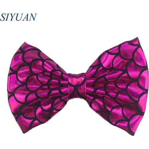 100pcs/lot 5" Printed Hair Bows Mermaid Barrette DIY Hair Accessories For Kids Hair Clip Headband HDJ155