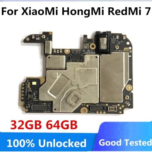 Free Shippping for Xiaomi Hongmi Redmi 7 Motherboard 32GB 64GB For HongMi 7 RedMi 7 Unlocked Original Mainboard Logic Board