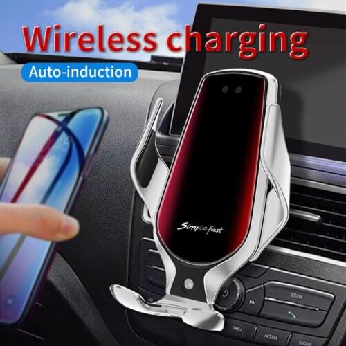 Fast 10W For iPhone 12 Pro XS Max Infrared Wireless Car Chargers For Samsung Air Vent Mount Phone Holder Xiaomi Car Charger Pad