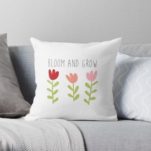 Bloom and grow Throw Pillow Cushion Cover Polyester throw pillows case on sofa home living room car seat decor 45x45cm