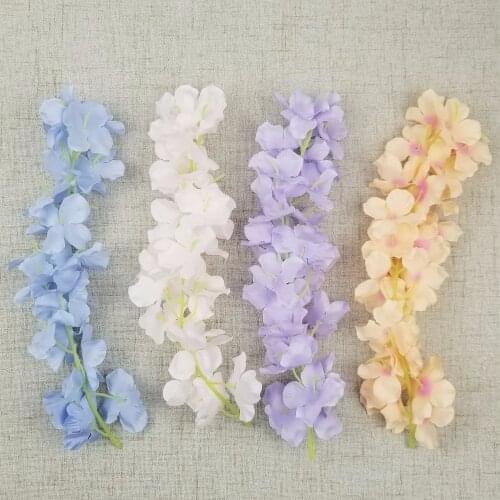 Cheap Artificial Flower Vine Silk Rattan Strip Wisteria Silk Garlands Romantic Wedding Decoration Party DIY Craft Wreath