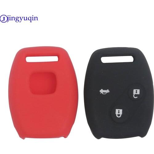 Jingyuqin New Silicone Cover Case for HONDA 2003 2008 2009 Accord CR-V CRV Civic Pilot Key Case