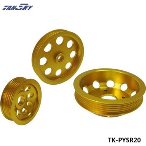 LIGHT WEIGHT PULLEY SET PERFORMANCE WATER PUMP ALTERNATOR For Nissan SILVIA S14 S15 SR20 TK-PYSR20