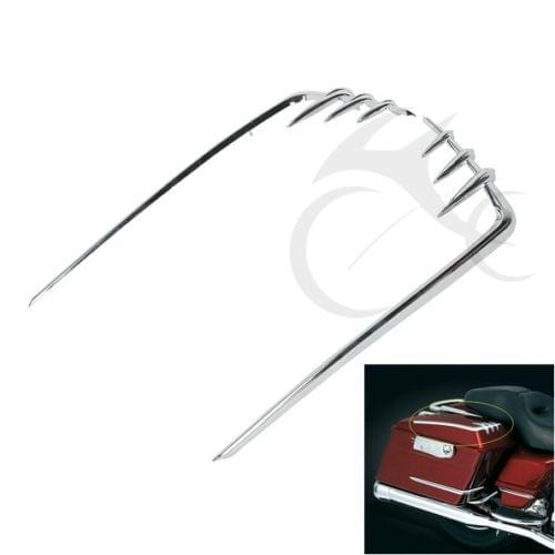 Chrome Saddlebag Lid Accents For Harley 93-13 Touring Hard Bags 8646 Dresser FLT FLHT FLHR FLHX FLTR Road King Street Glide