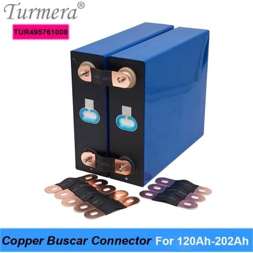 Turmera Copper BusBars Connector for 3.2V Lifepo4 Battery 120Ah 202Ah Assemble for 36V E-Bike and Uninterrupted Power Supply 12V