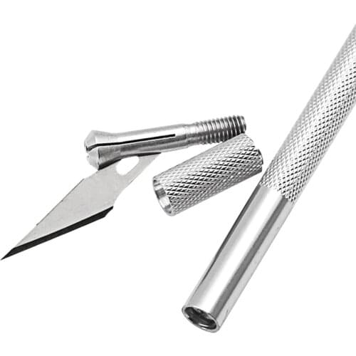 Metal scalpel anti-slip carving craft knife blade mobile phone laptop PC PCB repair hand tool