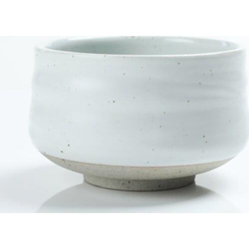 18 OZ Japanese Ivory White Matcha Bowl Green Tea Chawan Macha Whisk Set Ceramic Big Cup