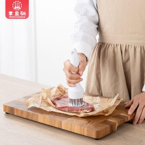 Stainless steel steak pine pin-on meat machine tender meat broken rib perforator kitchen tool
