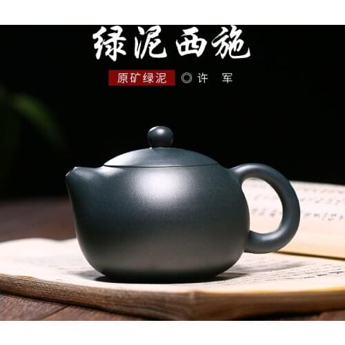 Yixing authentic recommended pure handmade works of chlorite xi shi pot teapot kunfu tea tea set
