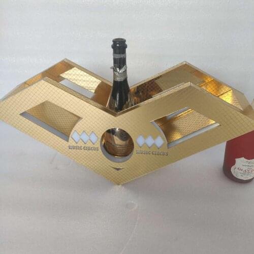 Wing Artwork Customized Logo Rechargeable New Style Champagne Bottle Presenter Carrier Glorifier Display