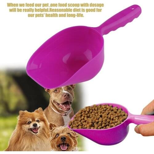 Useful Pet Puppy Dry Food Spoon Plastic Hand Shovel Pets Feed Measuring Scoop For Dog Cat Bird Seed STTA889