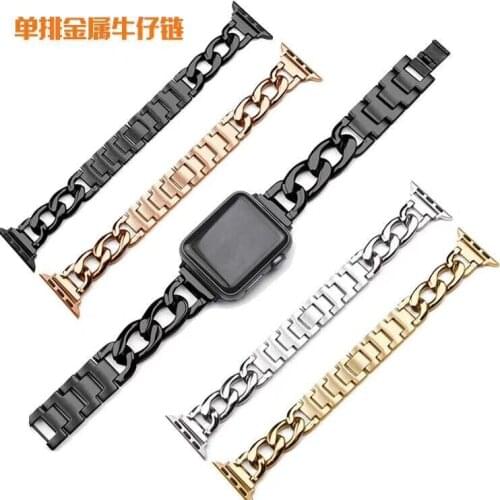 Hot sale stainless steel band For Apple watch strap sereis 3 2 1 38 42mm link bracelet For iwatch SE 6 5 4 40mm 44mm