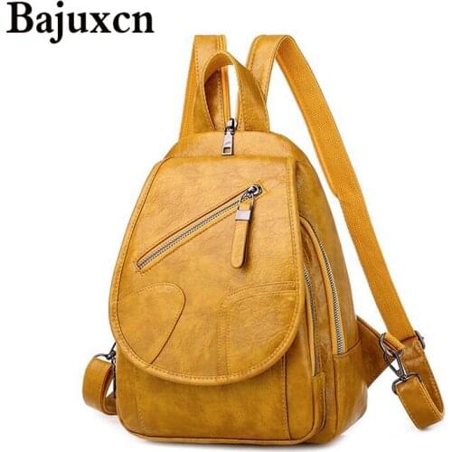 Luxury female backpack high quality 3-purpose multifunctional backpack large capacity PU leather student school bag 2020 NEW