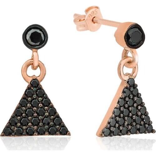 Tevuli 925 Sterling Silver Triangle Lady Earrings