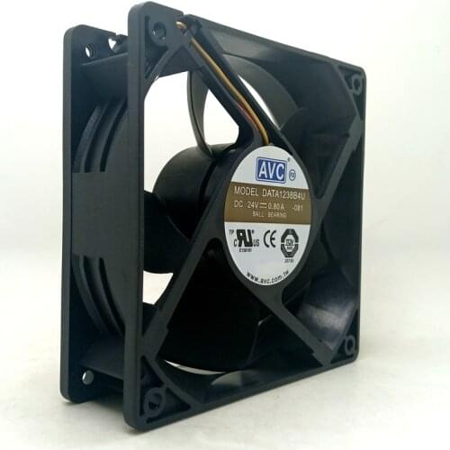120mm 24V fan For AVC 12cm 12038 Double Ball Fan DATA1238B4U For CT Converter Radiator cooling Fan