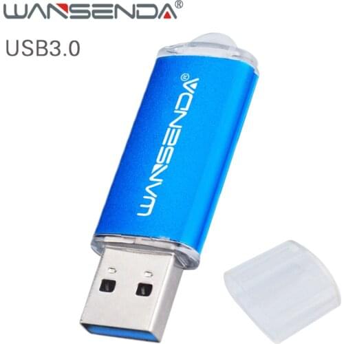 WANSENDA Metal USB 3.0 Flash Drive High Speed Pen Drive 256GB USB Stick 3.0 128GB 64GB 32GB 16GB 8GB Mini Pendrive Flash Drive
