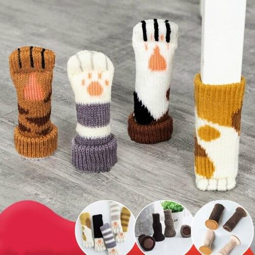 Japanese-Style Table Chair Leg Protection Cover Desk Stool Feet Floor Protectors Cover Knitting Floor Protection Pad Lovely Mute