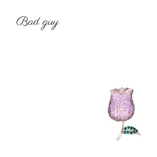 Bad Guy Mini Tulip-shape Brooch Pin for Womens Gem Fashion Brooch Jewelry Clothes Scarf Buckle Garment Accessories Fine Jewelry