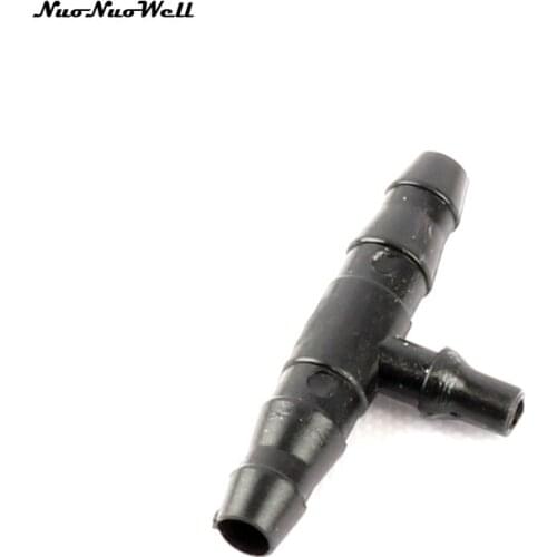 200pcs 4/7mm To 3/5mm Garden Hose Connectors Barbed Reducing Tee Gardening Micro Irrigation System Water Pipe Reducing Joints