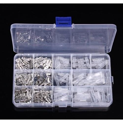 270pcs 2.8/4.8/6.3mm Insulated Electrical Wire Crimp Terminal Spade Connector Assortment Set