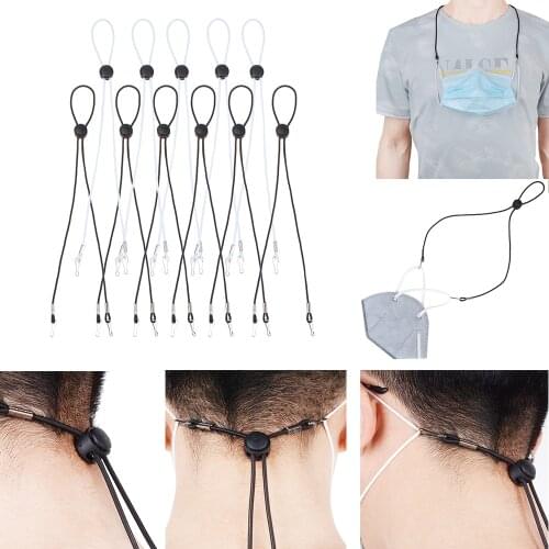 5 Pieces Glasses Chains Mask Holder Chain Face Bandanas Adjustable Length Strap Comfortable Around The Neck Rest Ear Saver