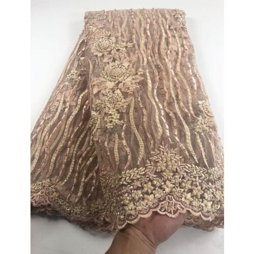 African Lace Fabric High Quality Net Lace French Voile Guipure tulle mesh Lace Fabric with stones for wedding dress H0146