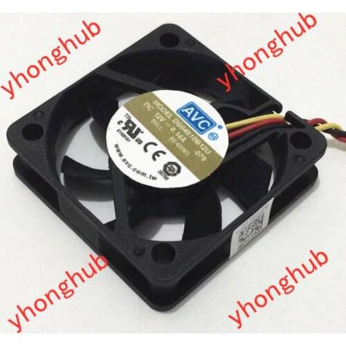 AVC DS04010B12U -070 DC 12V 0.14A 3-wire 40x40x10mm Server Cooling Fan