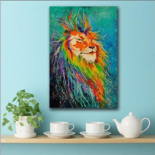 Free Shipping Printing the lion King Abstract art Wall Art Picture Home Decor Living Room Modern Canvas Print No Frame Paintings