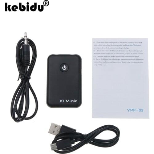 Kebidu New 2 in 1 Bluetooth 4.2 Transmitter Receiver Wireless Audio Adapter Support 3.5mm Audio for TV / Home Stereo/Phone