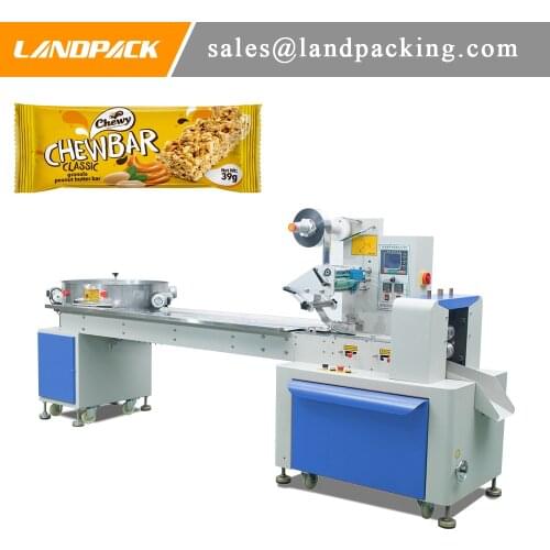 Granola Bar Pillow Bag Vibrator Feeder Packaging Machine Accurate Weighing