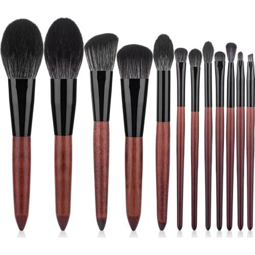 Makeup Brushes Set 12 pcs Foundation Powder Blush Eyeshadow Sponge Brush Soft Wool Fiber Hair Cosmetic Tools Kits