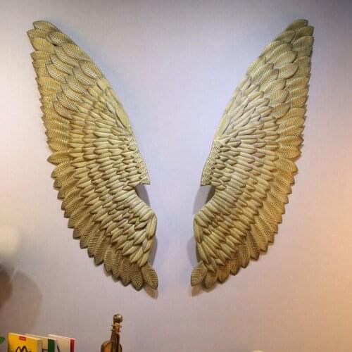 Retro Wall Decorations Loft Industrial Wind Iron Art Wing Wall Hanging Restaurant Creative Craft Retro Iron Wing Prop Decoration