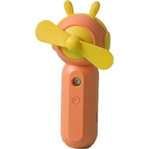 Summer Spray Small Fan Rechargeable Water Replenishment Convenient Handheld Fan Rabbit Small Space Humidifier Fan C