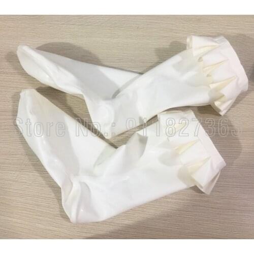 100% Natural Socks Latex Rubber Gummi Socks Fetish Rubber Short Socks with Ruffle Customized