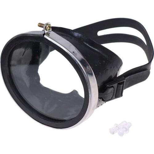 Large Frame HD Waterproof Tempered Glass Stainless Steel Diving Goggles Fisherman Swimming Goggles Snorkeling Equipment Mask