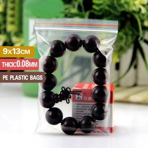 Zip Lock Plastic Bags Zipper Clear Zip lock bags 200pcs Thickness 0.08mm 9x13cm Reclosable Plastic Packaging Bags