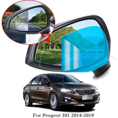 2PCS Anti Fog Car Window Clear Film Car Rearview Mirror Protective Film For Peugeot 2008 3008 5008 508 408 308 301 Car Sticker