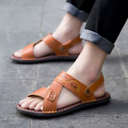 Sandalen Herren Summer Sandals Men Sandale En Cuire Homme Sandalias Ete Cuero Transpirables Deportivas Hombre Zandalias Sport