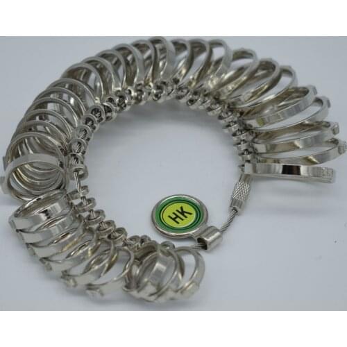 Silver Ring Sizer Standard Jewelry Tool 1set 33pcs Metal Ring Sizer Finger