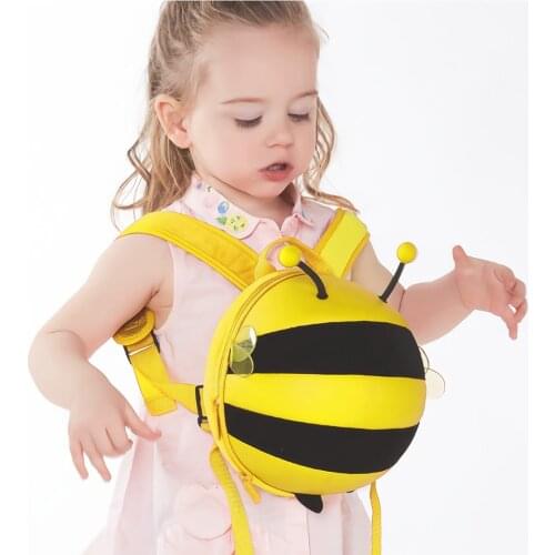 Cute bee Backpack Boys Girls Childrens Bag Honeybee Plush kindergarten Schoolbag Kids Toy Child Gift Waterproof Backpack