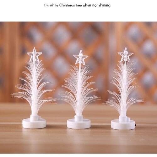 LED Color Changing Fiber Optic Lamp Christmas Tree Star Decoration Night Light for Home Wedding Christmas Party Holiday